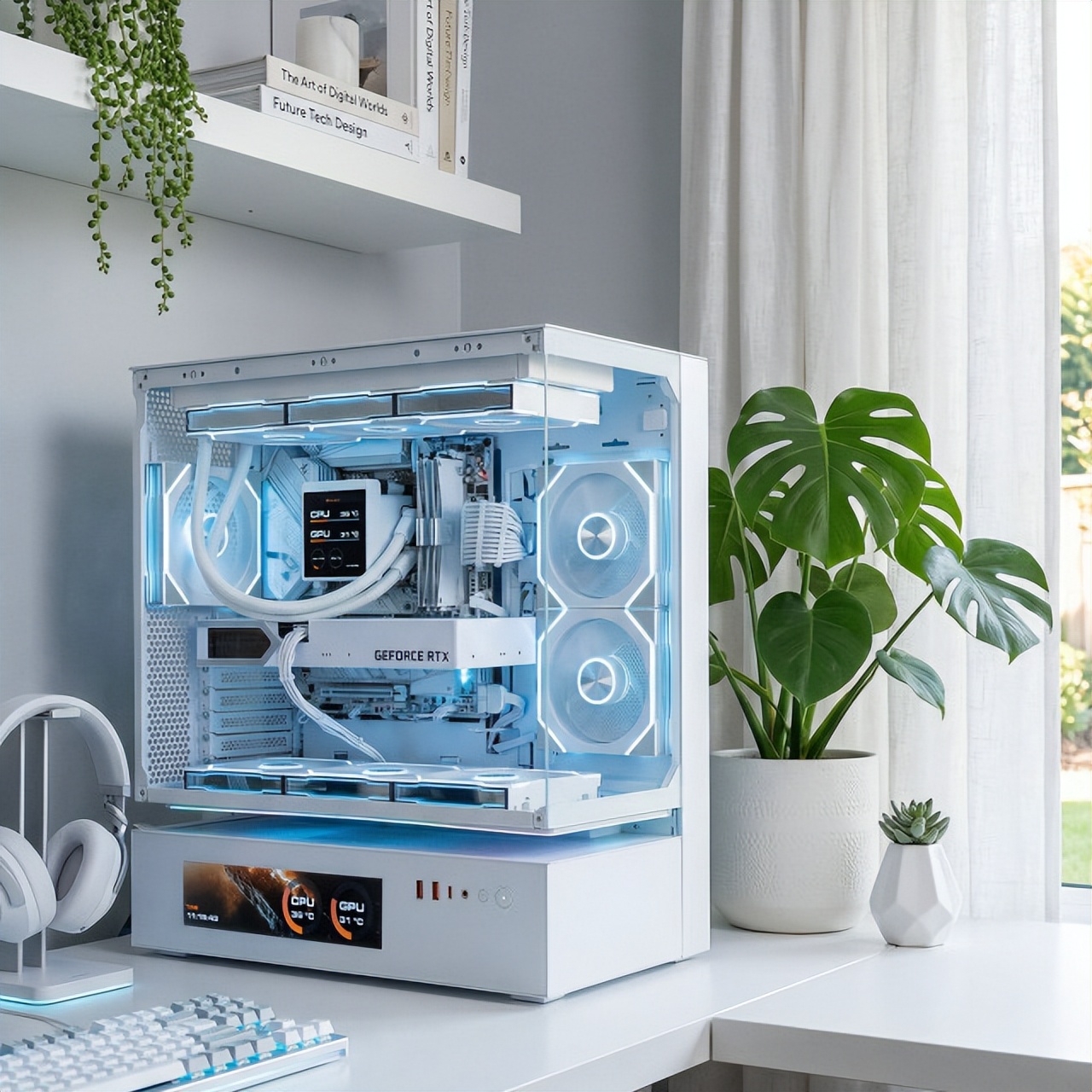 游戏创作颜值性能一步拉满主机_9950X3D_AMD锐龙R9-9950X3D纯白旗舰主机评测