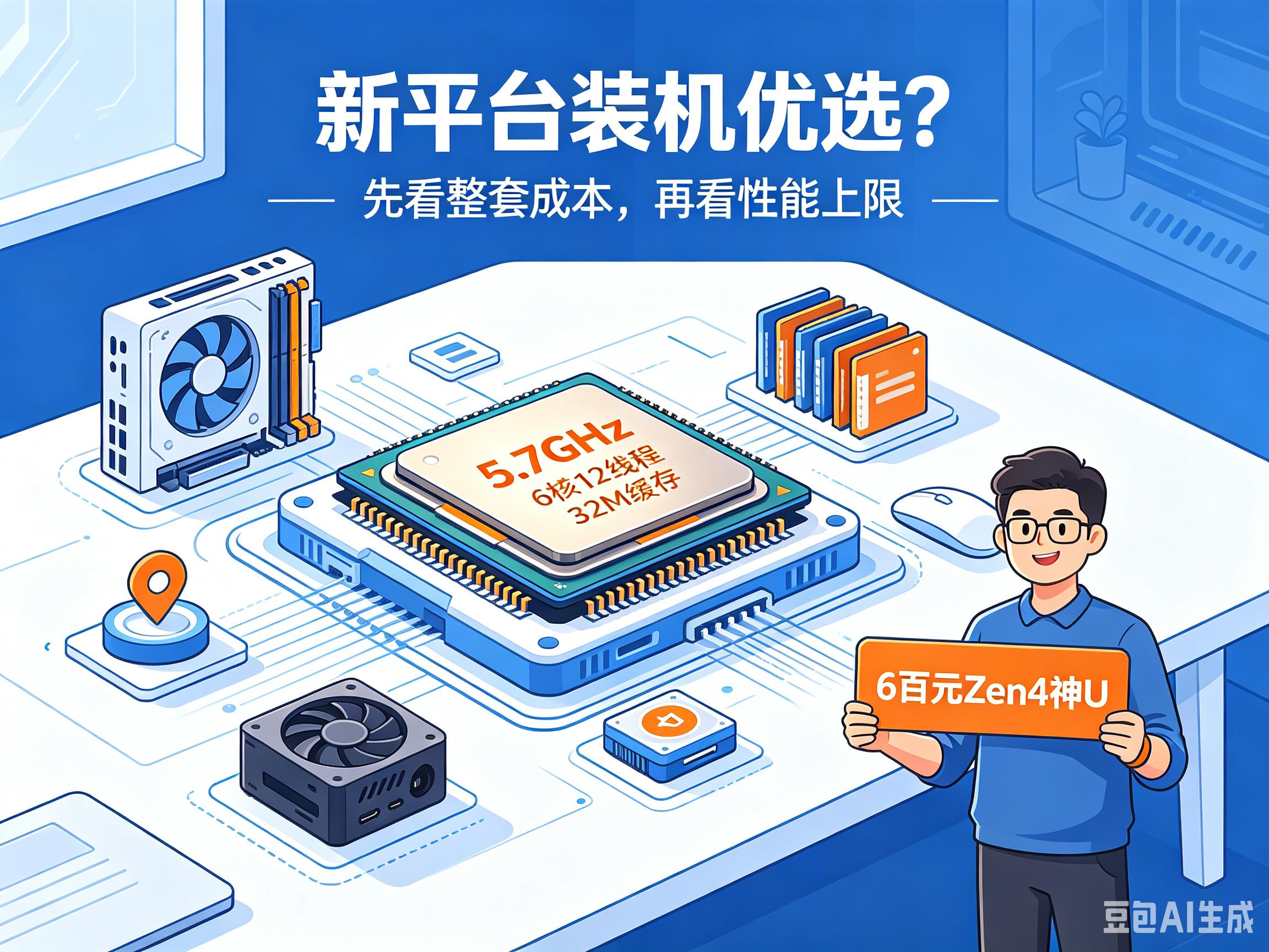 9500F_AM5平台入门装机选择_R5 7500F 600元 Zen4 处理器