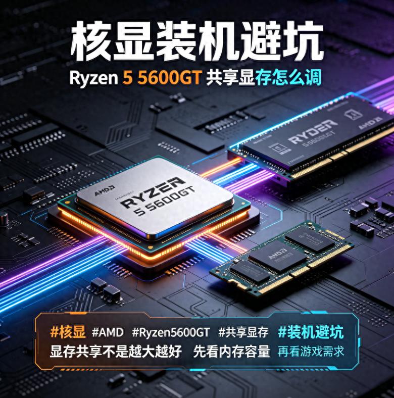 5600GT核显电脑显示4GB显存，内存真被扣走一块了吗？
