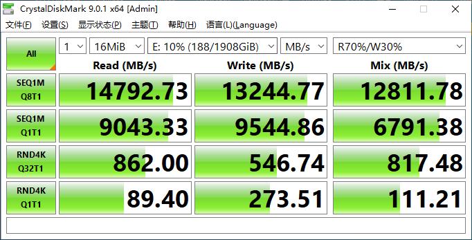 铠侠EXCERIA PRO G2 VE10 2TB评测_PCIe 5.0 SSD性能测试_5700G